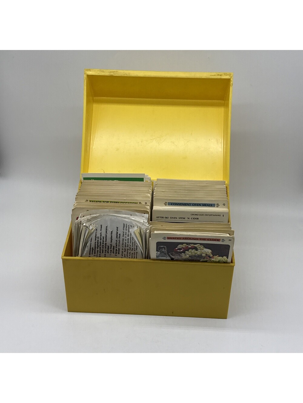Vintage 1971 Betty Crocker Recipe Card Library Yellow Box Recipe Cards
